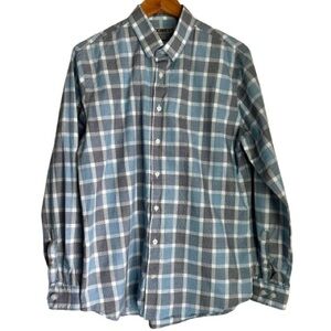 Express Fitted Men’s Plaid Button Up Long Sleeve Cotton Shirt Size Large 16-16.5